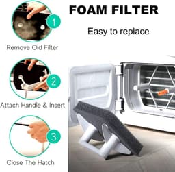 5 stuks- Droger Filter Sponsfilter - Droogfilters geschikt voor Miele T1 - Filter spons foam - Filter - Droger basisfilter - wasdroger sokkelfilter - 210 x 155 mm - Zwart — thumbnail 5