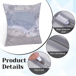 IMPERATORIS® Waszakjes voor Wasmachine - Bescherming voor Fijne Was en Schoenen - Mesh Wasnet met Rits - Voorkomt Slijtage - Set van 2 - transparente - 50 x 60 cm — thumbnail 2