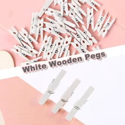 150 Stuks Mini Houten Was Nijpers Set met Jute Touw voor Foto Decoratie — thumbnail 3