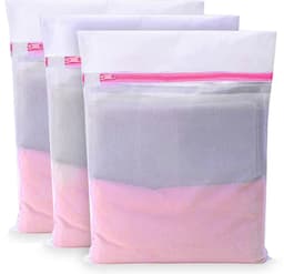 IMPERATORIS® Waszakjes voor Wasmachine - Bescherming voor Fijne Was en Schoenen - Mesh Wasnet met Rits - Voorkomt Slijtage - Set van 3 - Rosé - 50 x 60 cm — thumbnail 1