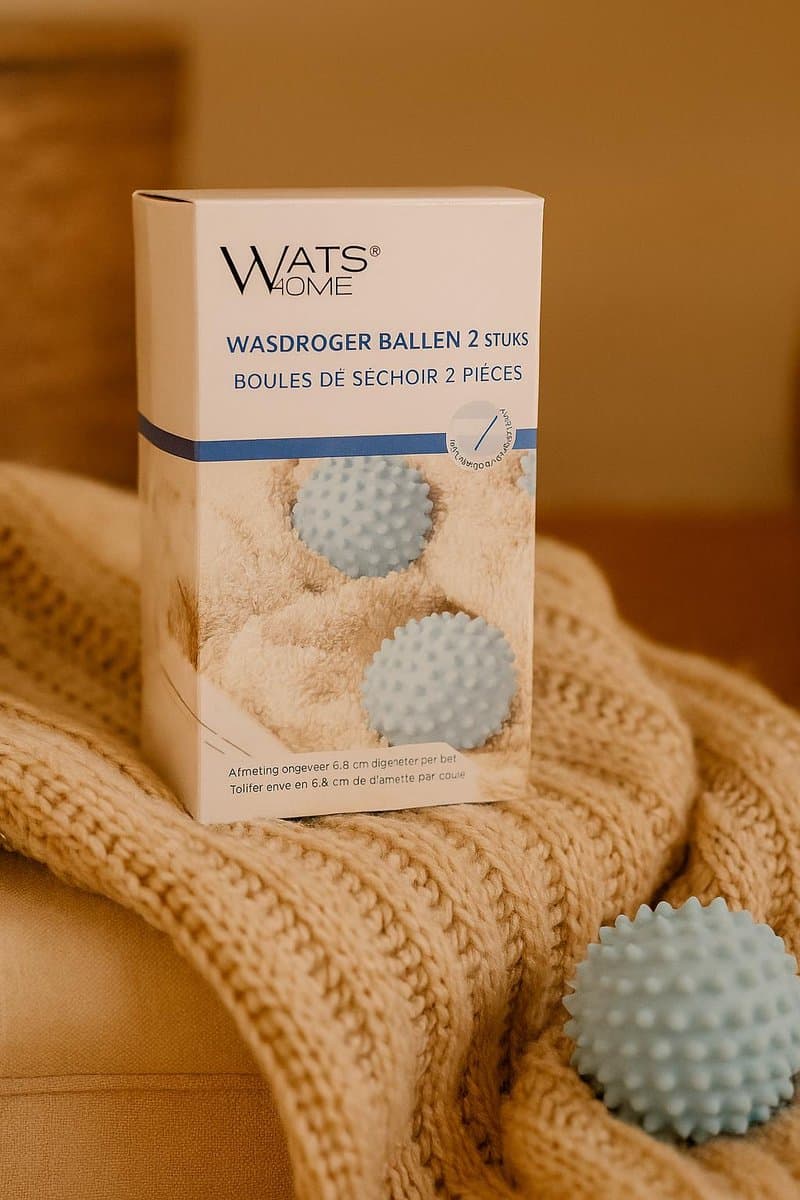 Wats Home Droogballen – Sneller Drogen, Minder Kreukels & Energiebesparend – 2 Stuks — afbeelding 1