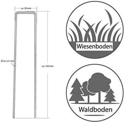 100 stuks Ø3mm Gondankers - 150x30mm Bevestigingsankers voor Tuin en Kamperen — thumbnail 5