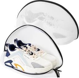 Premium waszakken van mesh voor schoenen of sneakers, meerlaags beschermend mesh, duurzame waszak met rits, perfect voor op reis - 2 sets (14x7,8x7,8 inch) — thumbnail 1