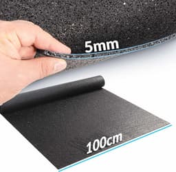 Antitrillingsmat en antislipmat voor bouwbescherming en sporttoestellen, rubber zwart 600 x 600 x 15 mm — thumbnail 5