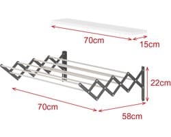 Uittrekbaar Wasrek - 70 cm - Antraciet - Ruimtebesparend — afbeelding 1