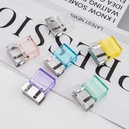 Broekklem - broekclip - broek clip - broek klem - Kleding Clip - 10 stuks - broekspijp clip - broekspijp verkorter - Bevestigingsclip voor broekspijp - wasknijpers - Antislip Vaste Gesp - Transparant poeder — thumbnail 5