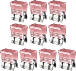 Broekklem - broekclip - broek clip - broek klem - Kleding Clip - 10 stuks - broekspijp clip - broekspijp verkorter - Bevestigingsclip voor broekspijp - wasknijpers - Antislip Vaste Gesp - Transparant poeder — thumbnail 1
