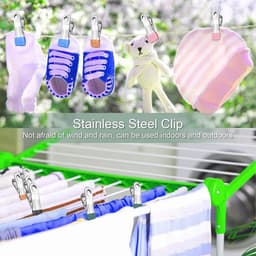 Roestvrijstalen Wasknijpers voor Kleding - 24 Stuks, Sterke en Veelzijdige Metalen Klemmen voor Waslijnen, Kleding, Sokken en Foto's — thumbnail 2