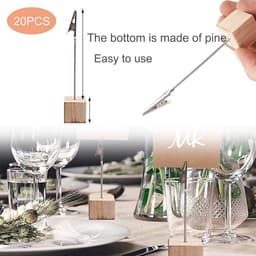 20 Stuks Houten Foto Clip Houders voor Thuis en Kantoor — thumbnail 3