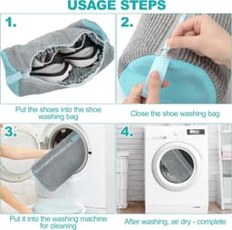 Wasmachine Schoenen Waszak Herbruikbaar – Chenille Reinigingszak voor Sportschoenen en Meubilair — thumbnail 5