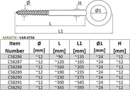 Allecta - Set van 2 schroefhaken oogring voor buissteigers - voor houten net - wandbevestiging - van staal - zilverkleurig - Ø12x300mm. — thumbnail 4