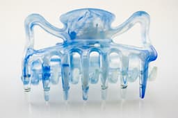 2x Grote Transparante Haarspeld Blauw - 6 cm Klem voor Dik Haar — thumbnail 1