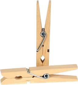 Houten wasknijpers van hardhout met sterke veer in diverse hoeveelheden — thumbnail 3