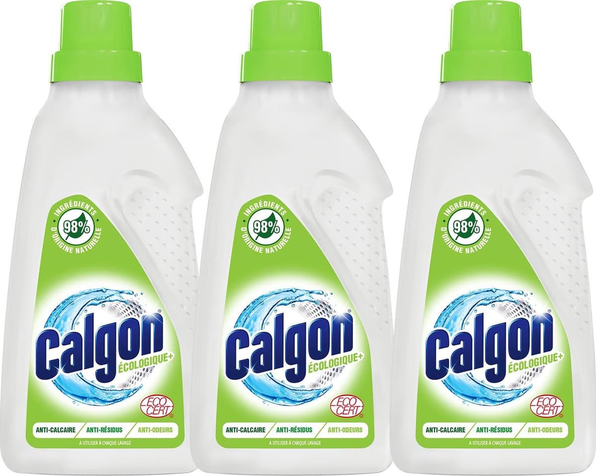Calgon - Wasmachinereiniger - Gel - Ecologisch+ - 15wb/750ml x 3 — afbeelding 1