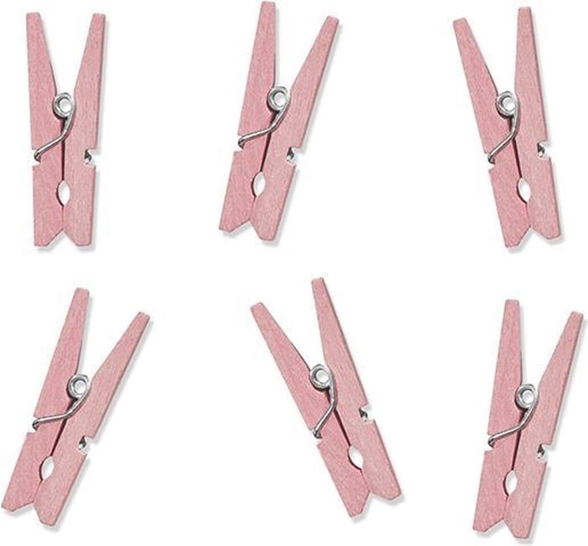 Finnacle - Versier je geboortekaartjes met 20x roze mini knijpers van 2 cm - Schattige geboorte meisje knijpertjes voor het ophangen van kaartjes — afbeelding 1