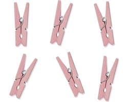 Finnacle - Versier je geboortekaartjes met 20x roze mini knijpers van 2 cm - Schattige geboorte meisje knijpertjes voor het ophangen van kaartjes