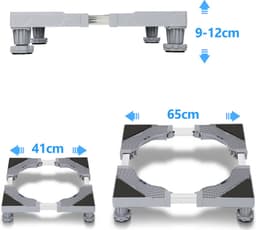 Wasmachine Verhoger - Wasmachine Opbouwmeubel - Wasmachine Sokkel - voor Droger, Koelkast en Vriezer 4 wielen — thumbnail 2