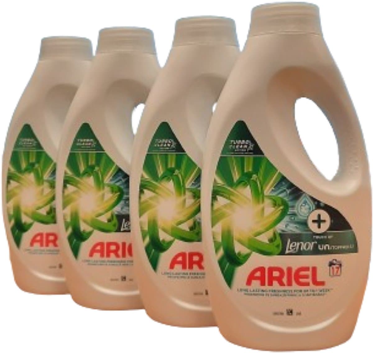 Ariel Vloeibaar Wasmiddel Regular Touch of Lenor Unstoppables 4x17 Wasbeurten — afbeelding 1