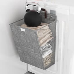 Smalle Wasmand met Deksel - Opvouwbare Mand Vuile Was - 48*36*12cm - vuile wasmand - afneembare zak - voor wasruimte, slaapkamer - camping wasmand - Reisgoederen - Plooimand — thumbnail 3