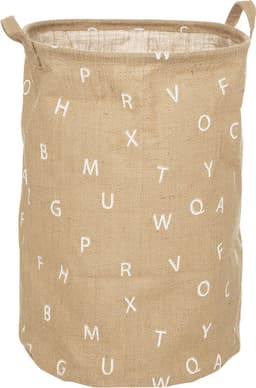Atmosphera kids Wasmand ABC jute - opbergmand kinderen - speelgoedmand - mand - opvouwbaar - 35 X H49 cm — thumbnail 1