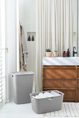Curver Softex Wasmand met Deksel 56L - 2 stuks - Taupe — thumbnail 3