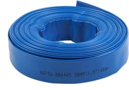 Platte afvoerslang 20 m x 38 mm met 2 klemmen - voor dompel- en andere waterpompen - vijvers tuinirrigatie - blauw — thumbnail 3