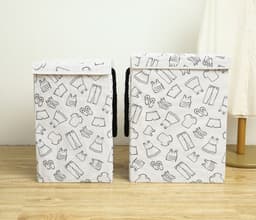 Opbergmand kinderen - Speelgoedmand kinderen - Wasmand & Opbergmand Kinderkamer - Stijlvolle Kledingmand - 75L Wasmand — thumbnail 4