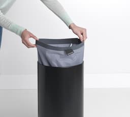 Brabantia Wasmand - met Deksel - 35 l - Matt Black/Kurken deksel — thumbnail 5
