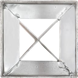 vidaXL - Grondpinnen - 2 - st - 12x12x89 - cm - gegalvaniseerd - staal - zilverkleurig — thumbnail 3