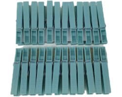 Wasknijpers JACYE - Turquoise - Kunststof - 24 Stuks - Knijper - Wassen - Was - Knijpers — afbeelding 1