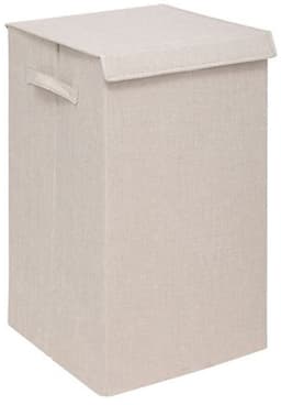 5Five Eureka sorteer wasmand - 74 liter - beige - 37 x 37 x 60 cm - MDF/Polyester stof - met afsluitklep — thumbnail 1
