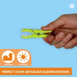 LaundrySpecialist Wasknijpers soft grip - 60 stuks - extra lang en stevig - Made in EU — thumbnail 3