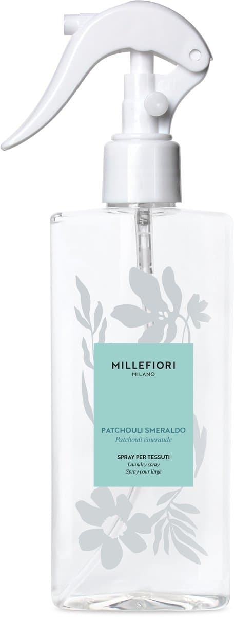 Millefiori Laundry - Textielspray 200 ml - Patchouli Smeraldo - Textielverfrisser - Wasspray — afbeelding 1