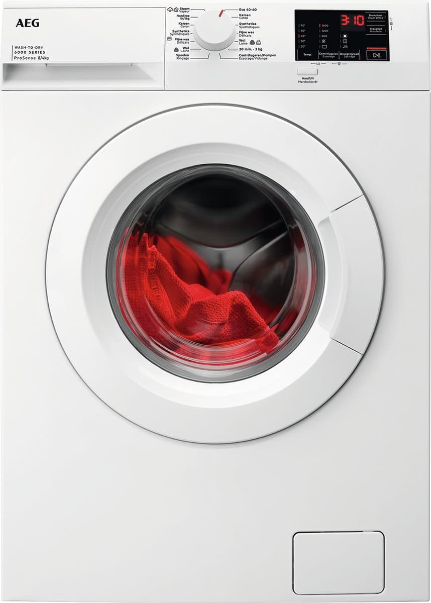 AEG LWF62R842 6000 OneGo - Was-droogcombinatie - Condensatie - 8 kg - NL/FR — afbeelding 1