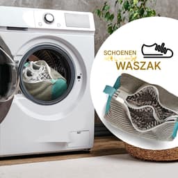 Was machine Schoenen zak - 360° Reiniging - Her bruik bare Waxende Schoenen zak (39 x 19 cm) - Voor alle soorten en maten schoenen - Was machine Schoenen zak - Grijs — thumbnail 5