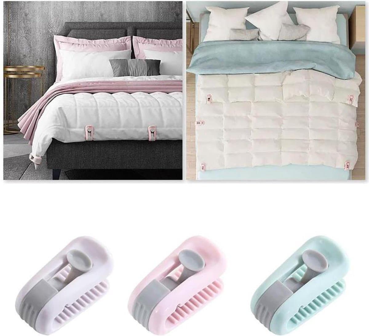 Stevige Dekbedclips - Dekbed Knijpers - Klemmen - Clips - Dekens - Lakens - 4 STUKS - Groen — afbeelding 1