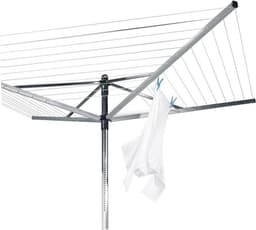 Brabantia Lift-O-Matic Droogmolen - 60 m - met Grondanker en Beschermhoes - Metallic Grey — thumbnail 4