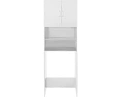 Wasmachine kast wasdroger - ombouw meubel wasmachine wasdroger - 190 cm hoog - wit — afbeelding 1