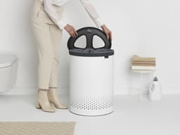 Brabantia Wasmand - met Deksel - 55 l - White / Kunststof deksel — thumbnail 5