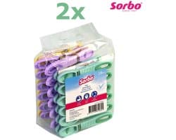 36 X Sorbo Wasknijpers - Soft Grip - UV Beschermd - Extra grip - Van Toen Het Nog Kwaliteit Was - Leuke Pastel Kleuren - 36 stuks - Wasknijpers Extra Sterk - Made in EU — afbeelding 1