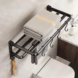 CRLYN® Handdoekrek Radiator - Badkamer - Droogrek - Zwart — thumbnail 5
