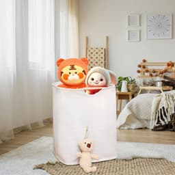 HAUSS SPOLE Wasmand-Inklapbaar Ontwerp - Laundry bag - Wassorteerder - Voor Badkamer & Slaapkamer-40×27×56 cm-Linnen-Beige — thumbnail 5