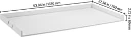 Wasmachine-Droger Werkblad, 137,2 x 68,6 cm Houten Werkblad met anti-slip Pads, Waterafstotend voor Organisatie en Opslag in de Wasruimte, meer Ruimte en Functionaliteit, Wit — thumbnail 2