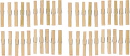 Bamboe wasknijpers - 40x - hout - 9 cm — thumbnail 1