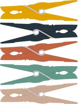 Urban Living Basic Grip wasknijpers - 108x - kunststof - 7 cm — thumbnail 1