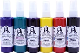SÜDOR Textielverf Set , textile color Tie-Dye T-shirtverf Waterdicht 6 x 70ml in spuitflessen blauw, rood, geel, groen, paars, zwart (set van 6) — thumbnail 1