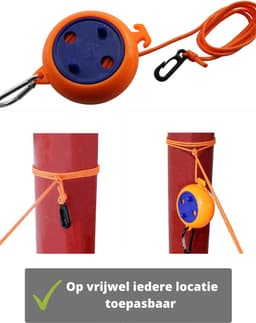 Waslijn Uittrekbaar 10 Meter - zwart - Drooglijnen - Roldrooglijn - Oprolbaar - Waslijndraad - Wasrek - Droogrek - ideaal voor op de camping — thumbnail 5