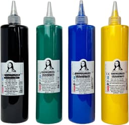Südor Textielverf set 16 x 500 ml(10 normaal + 2 metallic + 4 neon). Wasbestendige textielverf voor lichte stoffen. Wasmachinebestendig, wasbestendig. Fixatie door strijken — thumbnail 3