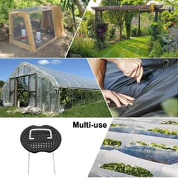 Stabiele grondankers voor onkruidvlies - 50 stuks + 50 sluitringen - 150 x 40 x 25 mm — thumbnail 2