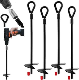 15 Inch/38 cm Heavy Duty Grondanker voor Shelters Luifels Tenten Schommelsets Trampolines - 4-pack Adapter Niet Inbegrepen — thumbnail 1